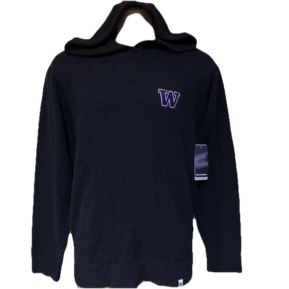 NEW Washington Huskies Colosseum Athletics Black Hoodie Sweater Men's L - Picture 1 of 10